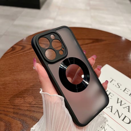 マグセーフ対応 iphone14/14proケース 指紋防止 アイフォン12/13proケース ブラック系 頑丈 ギフトにおすすめ[M3210]