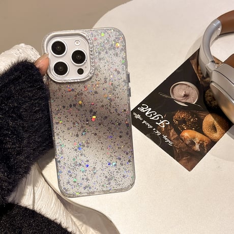 春におすすめ iPhone16pro/16ケース キラキララメ ジュエリー iPhone15Pro/13/14カバー グラデーションカラー 可愛い [M5091]
