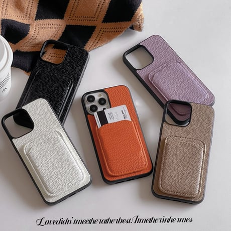 レザーカード収納 アイフォン14/13ミニケース シンプル風 iphone12mini/11pro/SEカバー 頑丈 耐久性 男女兼用[M2609]
