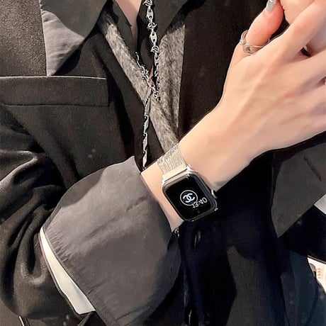 フリンジ AppleWatch10/9 バンド 高級感金属 Ultra series8 7 6 5 4  3 2 SE SE2 アップルウォッチベルト 大人ファッション おしゃれ[M5329]
