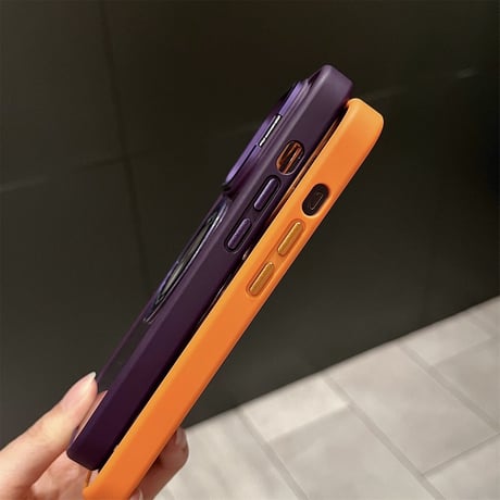 MagSafe対応 iPhone15pro/15promaxケース  レンズ保護フィルム付 スタンド付  耐衝撃 カッコイイ iphone14/13/12カバー[M3566]