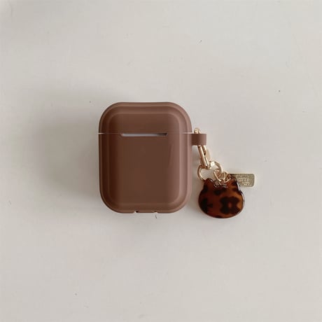 シリコン Airpods4ケース 豹柄キーホルダー付 Airpodspro2カバー Airpods3/2 指紋防止 可愛い[M4913]
