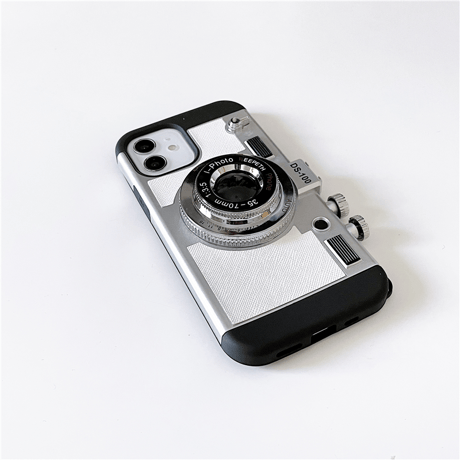 カメラデザイン iPhone14pro/14promaxケース ショルダー紐付 iphone13/12/11promaxカバー  頑丈  可愛い お揃い[M2284]