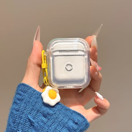 食べ物 Airpods 4ケース 玉子焼きキーチェーン付 Airpods3/Pro2ケース airpodspro2カバー  女子力UP 大人可愛い ギフトにおすす[M5248]
