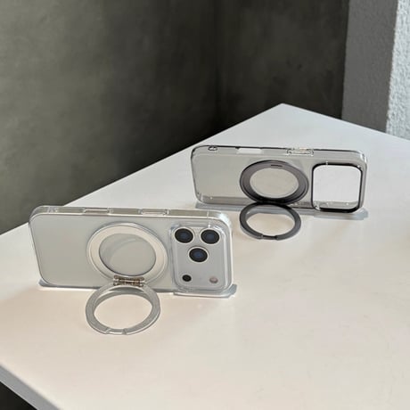 MagSafeリングスタンド iPhone17ProMax/17proケース 高透明 iPhone17/17Airカバー 耐衝撃 薄型 黄ばまない [M5606]