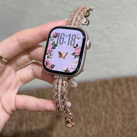 レーストリムデザイン AppleWatchバンド 高級感高品質 AppleWatchベルト Ultra3/2/1 Series 11/10/9/8 SE3/2  エレガント 美しい[M6195]
