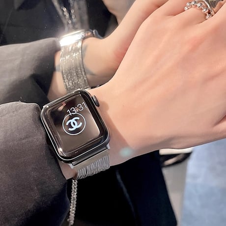 フリンジ AppleWatch10/9 バンド 高級感金属 Ultra series8 7 6 5 4  3 2 SE SE2 アップルウォッチベルト 大人ファッション おしゃれ[M5329]