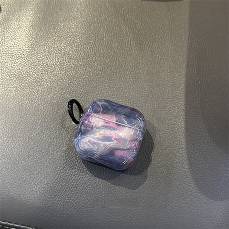 おしゃれ AirpodsPro3ケース 大理石調/水紋 Airpods4カバー キラキラ AirpodsPro2/Pro1カバー リング付き シック ギフトにおすすめ[M5711]