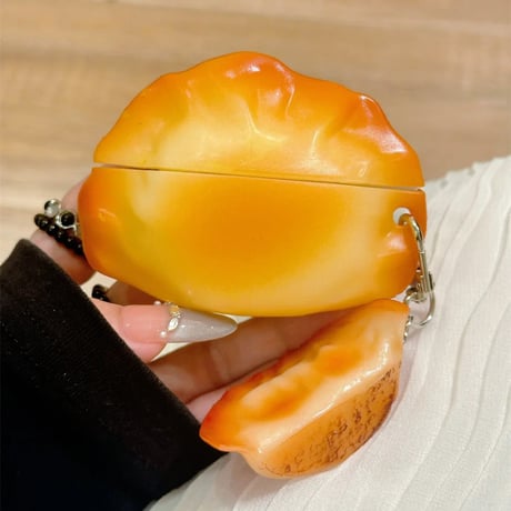 餃子 Airpods 4ケース キーホルダー付 AirpodsPro2ケース  焼き餃子/蒸し餃子  airpods3カバー 美味しそう ギフトにおすすめ [M5610]