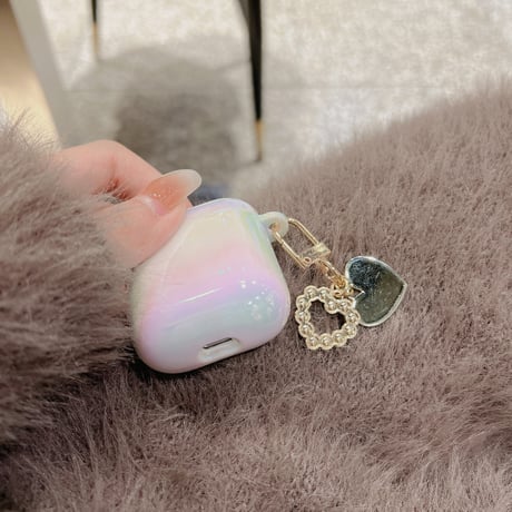 レーザー光る AirPodsPro2ケース 貝殻 真珠アクセサリー airpods3/2カバー 光る  お揃い ギフトにおすすめ[M2549]