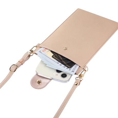 レザー製 スマホケース  ショルダーバック  全種類対応 可愛い ファッションセンスいい 携帯/お札/カード/小銭入など収納 便利[M2348]