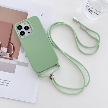 肩掛けストラップ付 iphone14pro/14Plusケース シンプル シリコンアイフォン13mini/12カバー 頑丈 お揃い 男女向け[M2135]