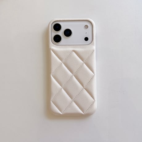 キルティングレザー iPhone17/17Proケース おしゃれ 高級感 iPhone17ProMax/Airケース セレブ愛用 [M5715]