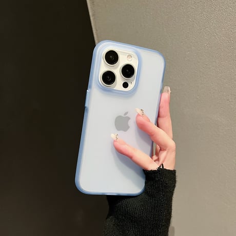 指紋防止 滑り止め加工 iPhone16pro/16plusケース 半透明 シンプル風 iPhone15pro/14/13proカバー 高品質 黄ばまない [M4983]