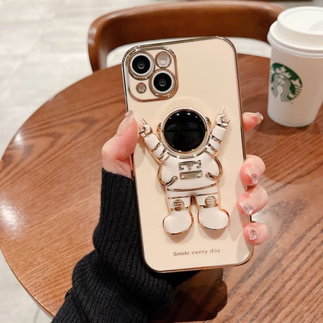 宇宙飛行士 iphone14/13promaxケース  スタンド機能 iphone12/11promaxカバー  高品質  可愛い[M2056]