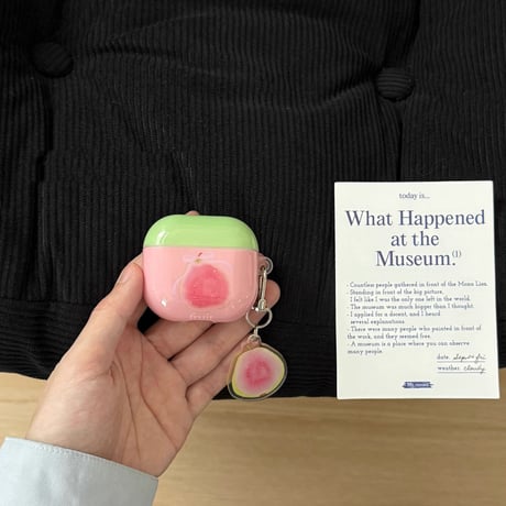 グアバ Airpods4ケース 果物 AirpodsPro2ケース airpods3/2カバー  かわいい キーチェーン付 艶感 [M5318]