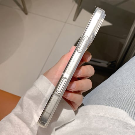 リボン柄 iphone17/17proケース  キラキラ感 ラメ アイフォン17promax/Air/16/15カバー  可愛い ソフトケース[M5882]