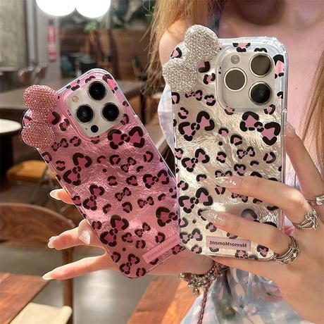 ダイヤリボン iPhone16pro/16カバー 韓国風 iPhone15pro/14promax/13ケース 大人可愛い 女子力高い キラキラ [M4949]