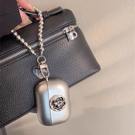 高級感 Airpods 4ケース チューリップ  Airpodspro2/proカバー Airpods3/2 ビーズストラップ/ショルダーストラップ オシャレ[M4753]
