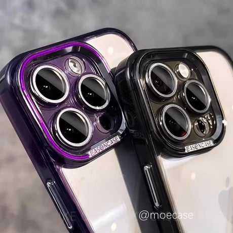 高透明 iPhone15/15proケース 滑り止め 丈夫iphone14Pro/13promaxケース 黄ばまない 画質に影響しないレンズフィルム付[M3738]
