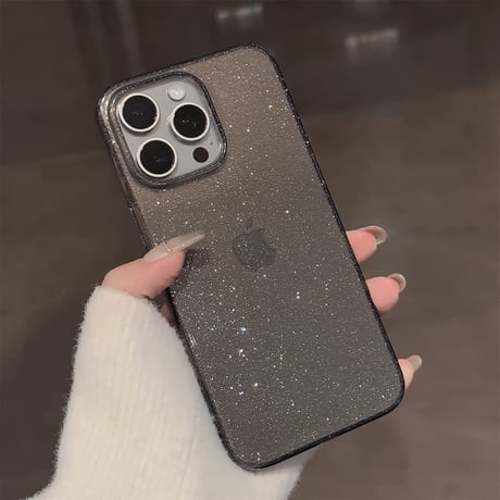 定番 iPhone16pro/16promaxケース キラキララメ iPhone15pro/14pro/13/12カバー 黄ばまない クリアケース [M5085]