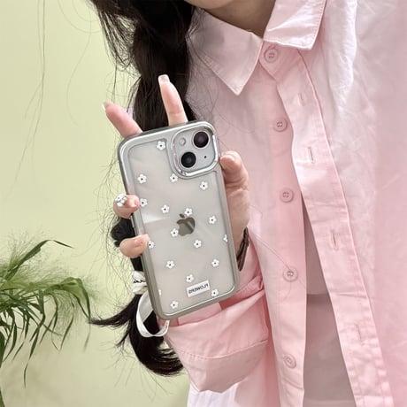 花柄 iPhone15/15proケース 黄ばまない クリアiPhone14/13pro/12ケース かわいい きれい[M4343]