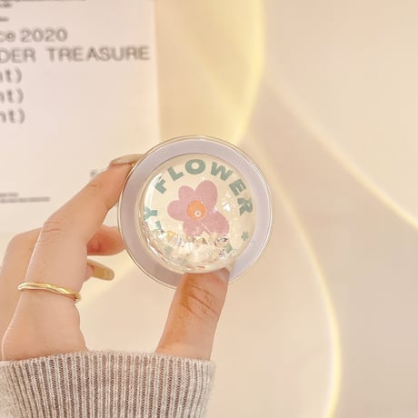 動くダイヤ入り スマホグリップ  可愛い オシャレ 綺麗  スマホスタンド キラキラ艶感 実用 マグネットタイプ 女子力アップ ギフトにおすすめ[M4023]