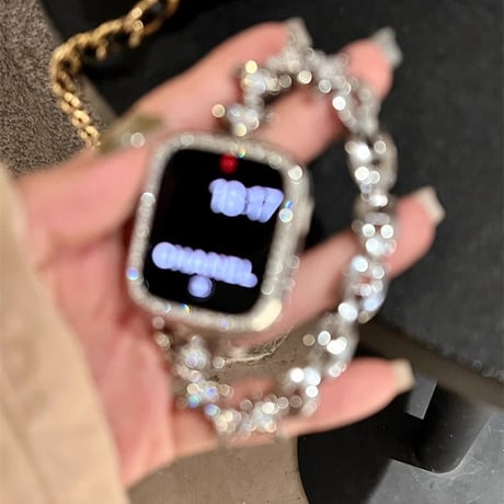 ジュエリー Applewatchベルト 高級感 Ultra2/1/SE(第2/1世代)/Series9/8/7/6/5/4/3/2/1アップルウォッチバンド おしゃれ[M4602]