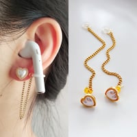 人気 AirPods用イヤークリップ ピアス 落下紛失防止 ダイヤ/蝶/花  お洒落 イヤホンストラップ  ホルダー   おしゃれ 人気 2点[M6307]