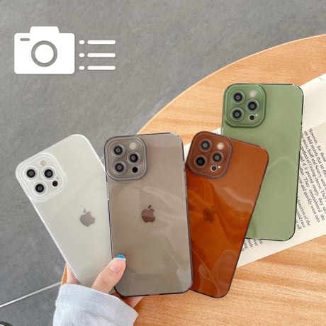 透明 iphone13/14promaxケース  艶カラーアイフォン11/XRカバー   全面保護  頑丈 シンプル風M949