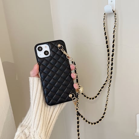 チェーン付き iphone13mini/12promaxケース  レザー製 アイフォンXS/11proカバー  高品質 ガールズに人気 ファッション M1344