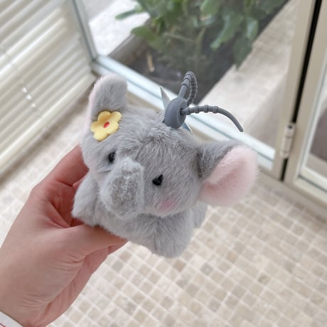 象ぬいぐるみ AirpodsPro3ケース ふもふも Airpods3/pro2カバー  柔らかい 可愛い ギフトにおすすめ[M5842]