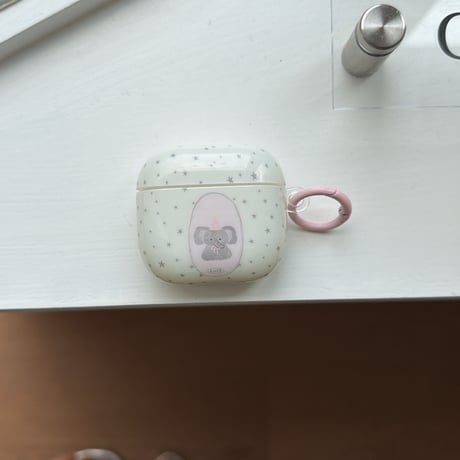 象 Airpods Pro3ケース かわいい Airpods4/3カバー pro2/pro1 リング/キーホルダー ギフトにおすすめ[M6327]