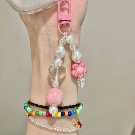 可愛い AirpodsPro2ケース 花 頑丈 airpods3/2/1ケース 綺麗アクセサリー付き オシャレ ギフトにおすすめ[M3207]