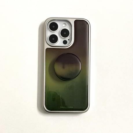 グラデーション iPhone16pro/16カバー グリップ付き iPhone15pro/14promax/13ケース 上品 シック [M5349]