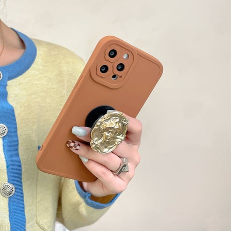 金属グリップ付 iPhone13pro/13promaxケース   スマホスタンド iphone12 /11promaxカバー   可愛い 品質いいM1138