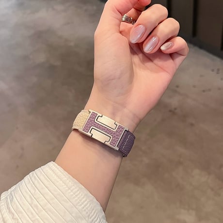 マグネット式  アップルウォッチバンド レザー シック AppleWatch S11/10 バンド 高級感 Ultra series8 7 6 5 4  3 2 SE SE2 おしゃれ[M6175]