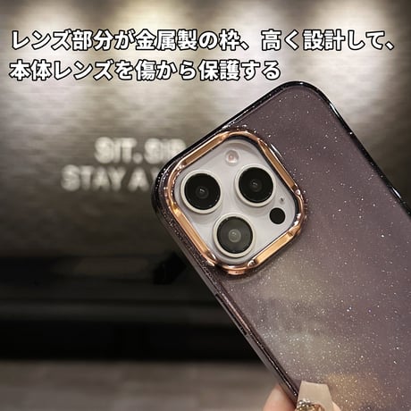 iPhone16Pro/16ケース キラキラ 大人可愛い クリアiPhone15Pro/14ProMax/13ケース 黄ばまない トレンド大人気 [M4675]