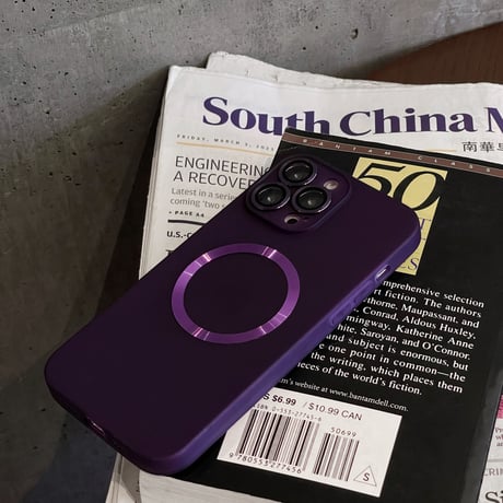 指紋防止 MagSafe対応 iPhone15plus/15proケース  半透明マット iPhone14/13proソフトケース カメラ保護 シンプル [M3554]