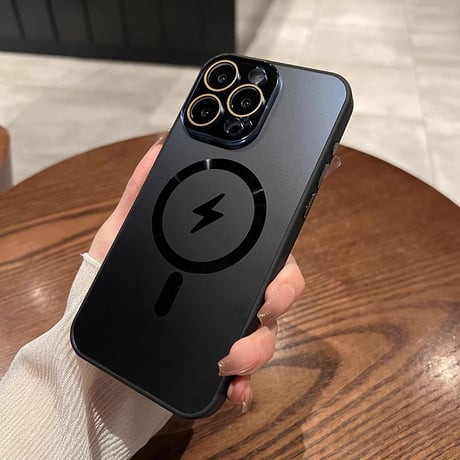 MagSafe対応 iPhone15Pro/15ProMaxケース 指紋防止 耐衝撃 iPhone14/13/12proケース レンズ保護 丈夫耐久性[M3879]