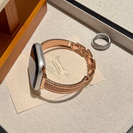上品 AppleWatchバンド キラキラダイヤ  AppleWatchベルト Series 11/10/9/8 SE3/2  Ultra3/2/1 メタルリック 高級感たっぷり[M6475]