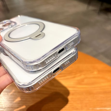 カメラコントロールカバー付クリアケース iPhone16Pro 16 16Plus 16ProMaxケース MagSafeリングスタンド 黄ばまない 頑丈 [M4850]