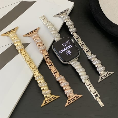 高級感 AppleWatchバンド 高品質 ダイヤデコ アップルウォッチ10/9 ベルト Ultra3/2/1 Series 10/9/8 SE3/2/1 お洒落 人気アイテム[M5499]