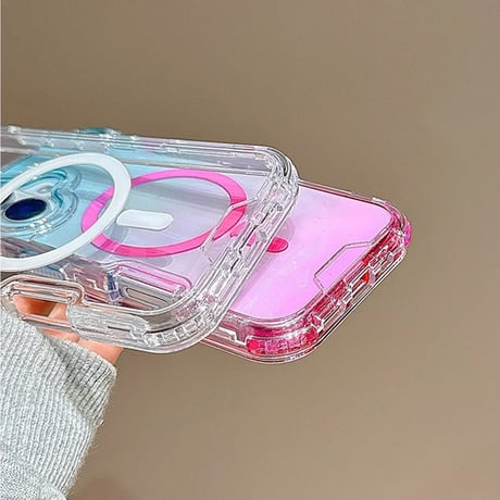 耐衝撃 MagSafe対応 iPhone16pro/16promaxケース 三重構造 頑丈 iPhone15pro/14promax/13/12カバー 黄ばまない 耐久性ある [M5046]
