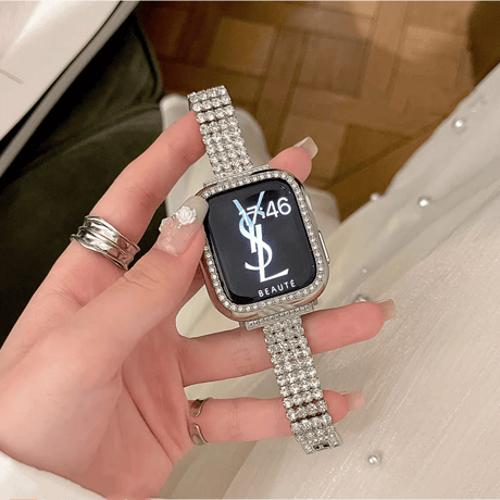 ジュエリー アップルウォッチバンド キラキラ高級感 AppleWatchベルト Ultra3/2/1 Series 11/10/9/8 SE3/2/1高品質 エレガント[M5555]