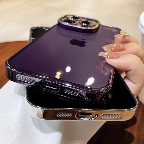 カメラレンズ保護 iPhone15Pro/16ProMaxケース 高級感耐衝撃 iPhone14pro/13Proクリアケース 耐久性 丈夫 高透明[M3580]