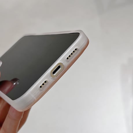 暈し染め 茶色 iphone14pro/13promaxケース 高級感 お揃い AirpodsPro2カバー 高品質  綺麗 黄ばまない 可愛い[M2658]