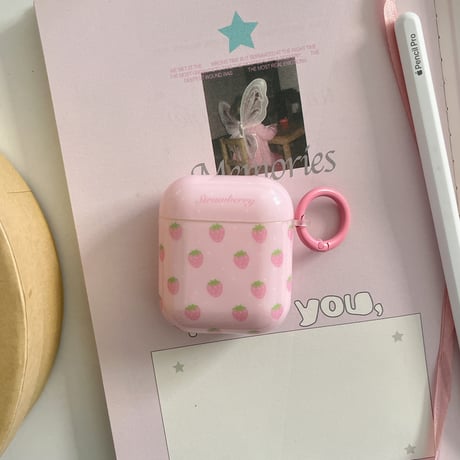 Girlsファッション Airpods 4ケース 韓国風 イチゴ/サクランボ Airpods3/Pro2ケース airpodsproカバー 可愛い 女子力高い [M5368]