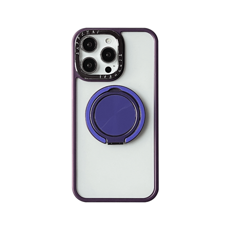 リングスタンド付 iPhone15Pro/15ProMaxケース シンプル 黄ばまないiphone14/13/12promaxカバー 頑丈[M4144]