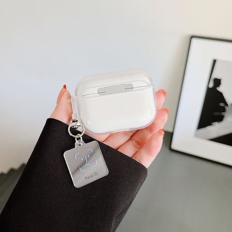 【Airpods 4】顔認証Face ID  airpodspro3/2ケース  同系小物付き クリア airpodsproカバー    かわいい 個性 男女兼用[M1609]